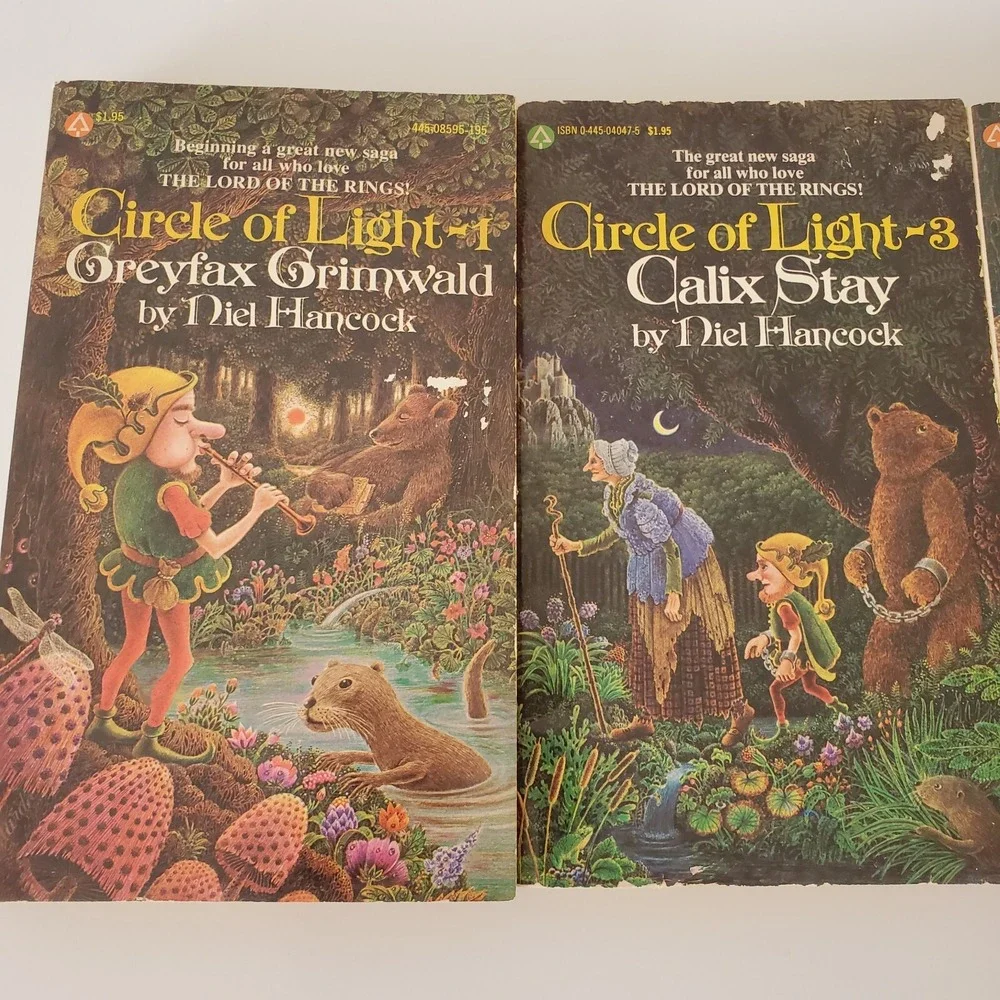 Circle of Light Niel Hancock 3 Book Lot Fantasy Greyfax Grimwald Calix Stay 1977